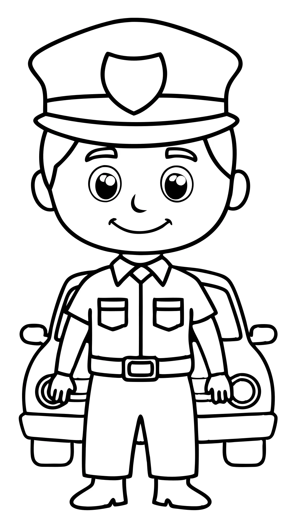 cop coloring page